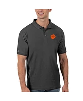 Antigua Men's Anthracite Clemson Tigers Legacy Pique Polo