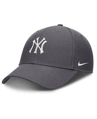 Nike Men's Gray New York Yankees Club Performance Adjustable Hat