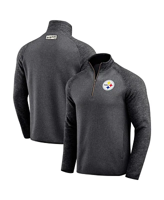 Fanatics Men's Black Pittsburgh Steelers Tonal Quarter-Zip Jacket