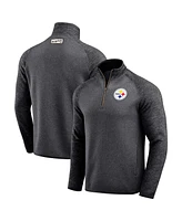 Fanatics Men's Black Pittsburgh Steelers Tonal Quarter-Zip Jacket