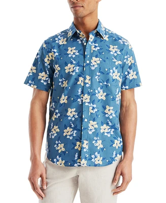 Nautica Men's Printed Floral Short-Sleeve Shirt