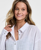 Cotton On Women's The Essential Beach Shirt Cover-Up