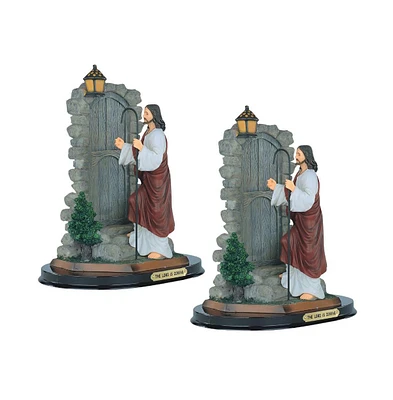 Fc Design "2-pc Set" 12"H The Lord is Coming Statue Jesus Knocking at Door Holy Figurine Statue Ornament Home Room Office Decor and Perfect Ideas for