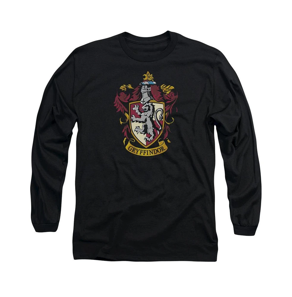 Harry Potter Men's Gryffindor Crest Long Sleeve Adult Tee / T-Shirt