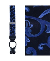 Trafalgar Men's Christian the Romantic Brocade Silk Button End Suspenders