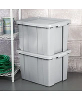 Sterilite Tuff1 18 Gallon Plastic Storage Tote Container Bin with Lid (6 Pack)