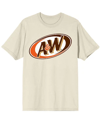 A&W Men's Logo Natural Graphic Tee