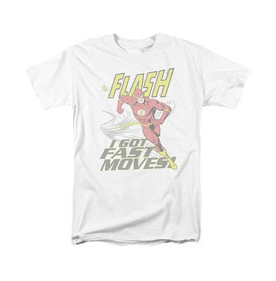 Dc Flash Mens Comics Fast Moves Short Sleeve Adult Tee / T-Shirt