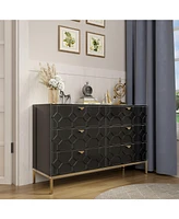 Boyel Living Wooden 6-Drawer Storage Cabinet Table