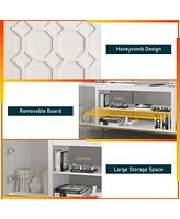Boyel Living Versatile Tv Stand with Elegant Honeycomb Design and Ample Storage