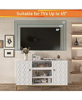 Boyel Living Stylish Multifunctional Tv Stand with Ample Storage and Elegant Design
