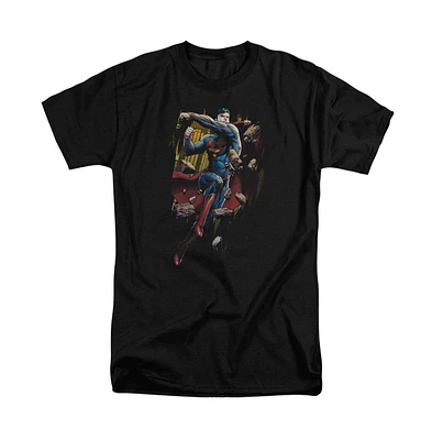 Superman Men's Flying Determination Short Sleeve Adult Tee / T-Shirt