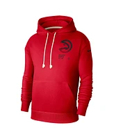 Nike Men's Red Atlanta Hawks Courtside Standard Issue Premium Performance Pullover Hoodie