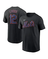 Nike Men's Francisco Lindor New York Mets Fuse Name Number T-Shirt