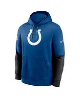 Nike Men's Royal Indianapolis Colts 2024 Sideline Club Pullover Hoodie