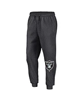 Fanatics Men's Heather Charcoal Las Vegas Raiders Boost Fleece Joggers