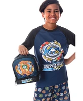 Beyblade Burst Fafnir Spinner Top Fumiya Kindo Dual Compartment Insulated Lunch Box Bag Tote