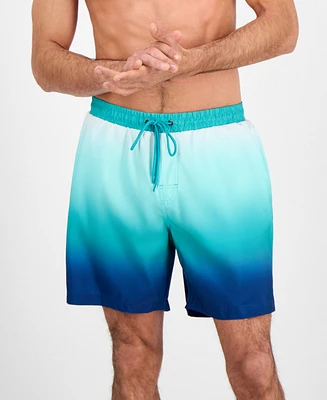 Club Room Men's Kenji Ombre Swim Trunks, Created for Macy's