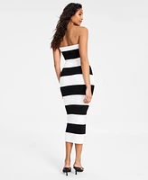 Bar Iii Women's Strapped Sleeveless Ribbed Dress, Exclusively at Macy's