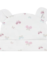 Huggies Baby Girls Cotton Cardigan, Pants & Hat, 3-Piece Set