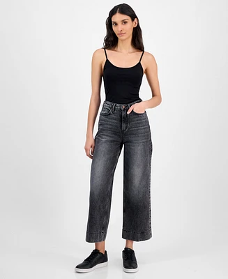 Hugo Women's High-Rise Cropped Wide-Leg Jeans