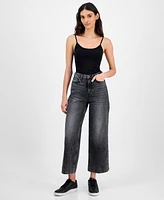 Hugo Women's High-Rise Cropped Wide-Leg Jeans