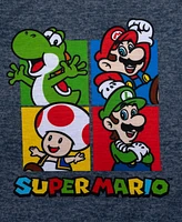 Nintendo Mario Little and Big Boys Short Sleeve Tee Short, 2-Piece Pajama Set