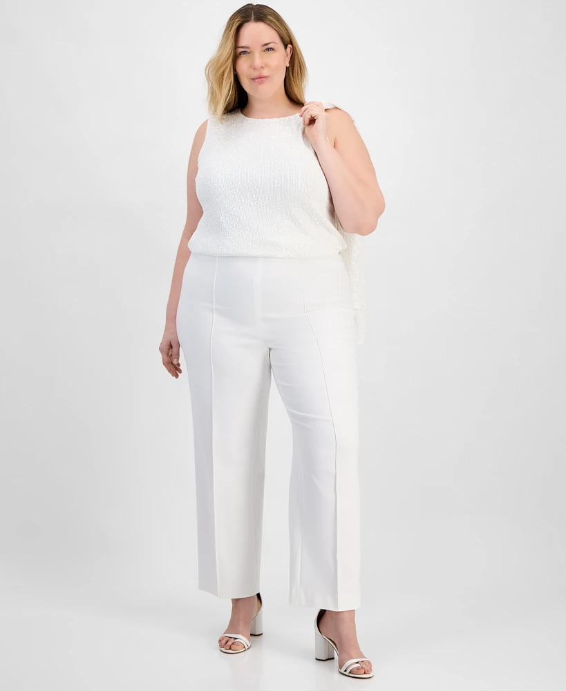 Anne Klein Plus High Rise Pull-On Pants