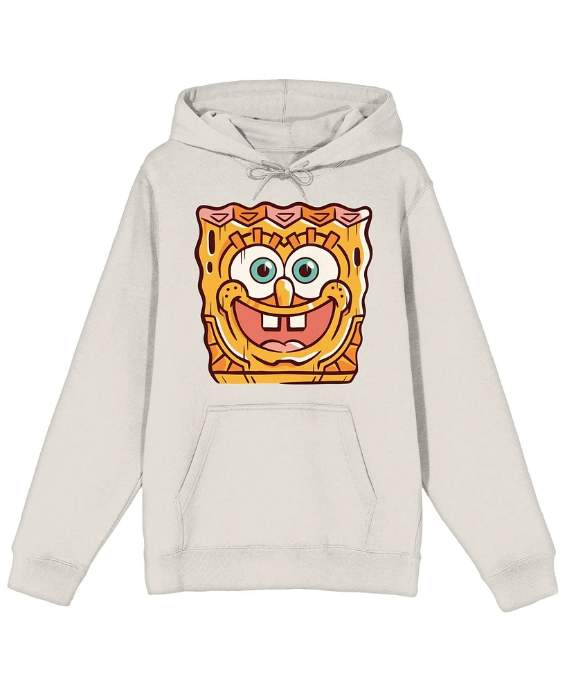 SpongeBob SquarePants Men's Smiling Adult Sand Graphic Hoodie-Small