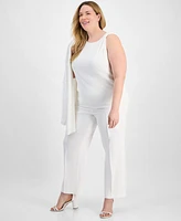 Anne Klein Plus Sleeveless Sequin Top