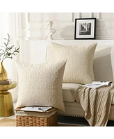 MarCielo 2 Pack Throw Pillow Cover Euro Sham Covers Lumbar