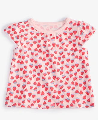 First Impressions Baby Girls Strawberry-Print T-Shirt, Exclusively at Macy's