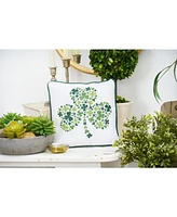 C&F Home 10" x 10" Irish Shamrock Embroidered Small Petite Throw Pillow St. Patrick's Day Themed