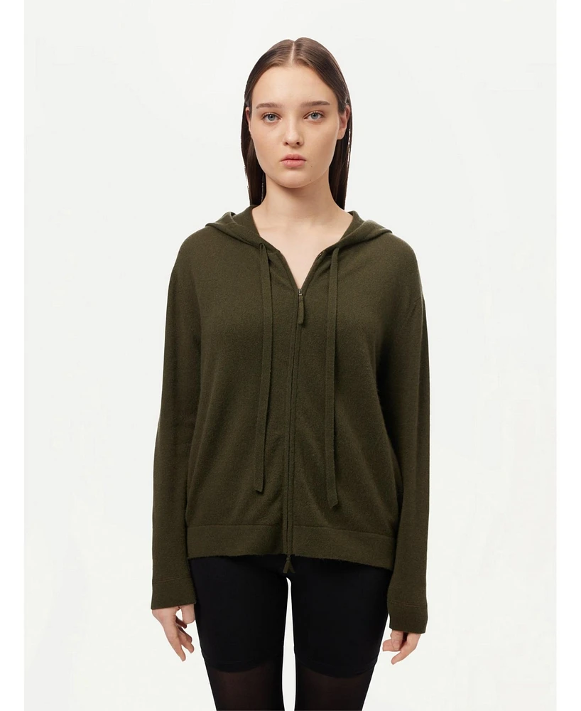 Gobi Cashmere Women's Cashmere Zip-Up Hoodie