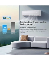 18K Btu(24000 Btu Ashrae) 2 Zone 12K Btu 20 SEER2 Mini Split Air Conditioner Work with Alexa