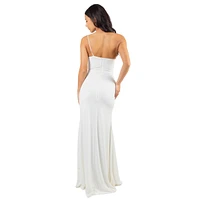 Pia Gladys Perey Women's Corset One Shoulder Wrinkle Free None Iron Evening Dress