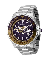 Invicta Men's 45039 Nfl Baltimore Ravens Automatic 3 Hand Purple, Gold Dial Watch