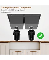 Casainc 33inch L x 22inch W Double Basin Drop-in Kitchen Sink