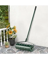 Mecale 21 Inch Manual Lawn Aerator with Detachable Handle Filled with Sand or Stone