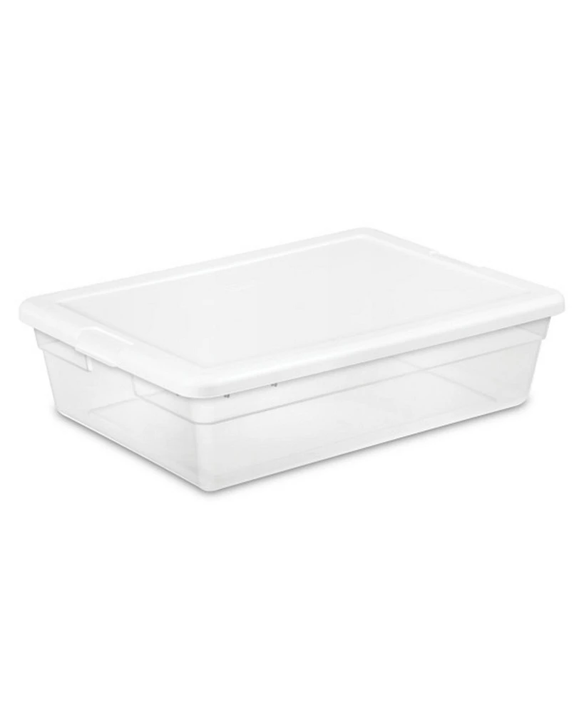 Sterilite 28 Qt Clear Closet/Under Bed Organizer Storage Box Container (30 Pack)