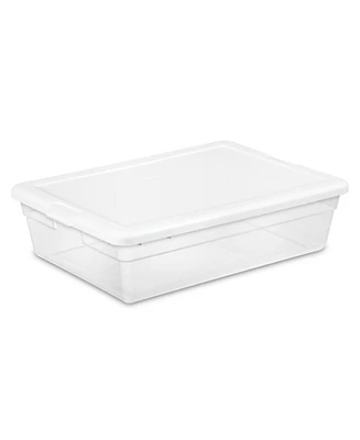 Sterilite 28 Qt Clear Closet/Under Bed Organizer Storage Box Container (30 Pack)