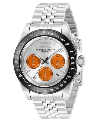 Invicta Men's 31003 Speedway Quartz Chronograph Silver, Orange Dial Watch