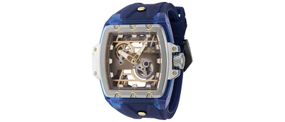 Invicta Men's Anatomic Automatic 2 Hand Gunmetal, Dark Blue, Gold