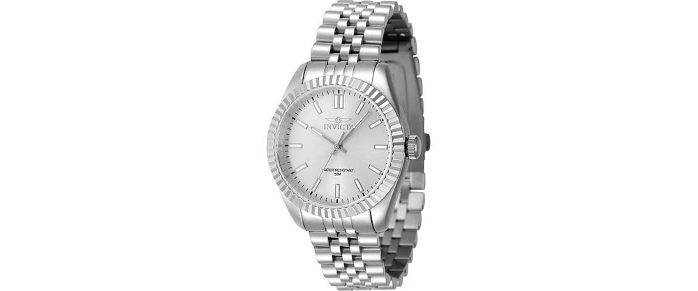Invicta Women's 47495 Specialty Quartz 3 Hand Silver Dial Watch