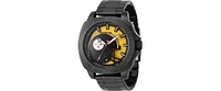 Invicta Men's 47868 Nfl Pittsburgh Steelers Quartz 3 Hand Black, Yellow Dial Watch