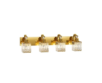 gaomon Modern Crystal Bathroom Vanity Lights Gold Bathroom Light Fixtures Crystal Vanity Shower Lights Over Mirror