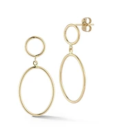 Rachel Zoe Fine Jewelry 14K Gold Oval Dangle Drop Earrings