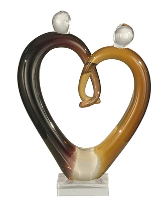 Dale Tiffany Art Glass Hearts Sculpture