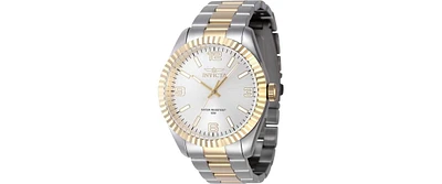 Invicta Men's Specialty Quartz 3 Hand Silver Dial Watch