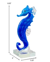 Dale Tiffany 8.25" Pisces Seahorse Art Glass Figurine